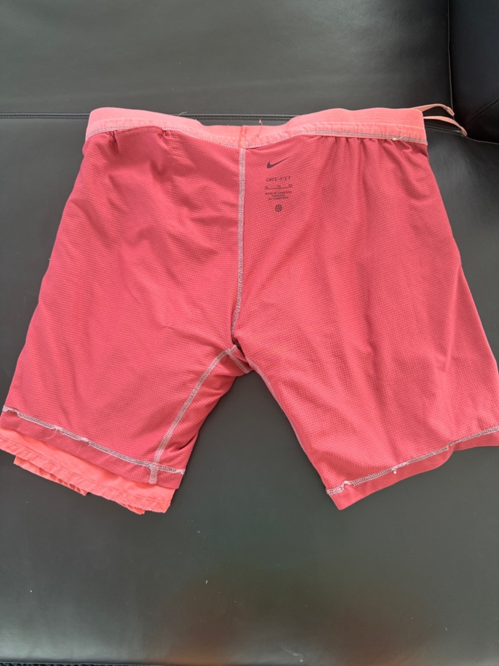 Nike Coral Pink 2 in 1 lined Athletic Shorts - Picture 5 of 5